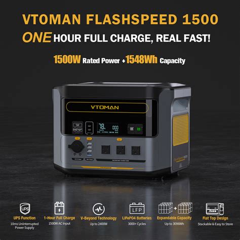 vtoman 1500|VTOMAN FlashSpeed 1500 Portable Power Station 1500W。